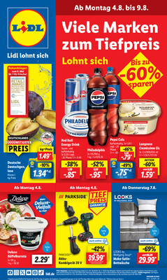 Leták Lidl Německo 4.8.-9.8.2025
