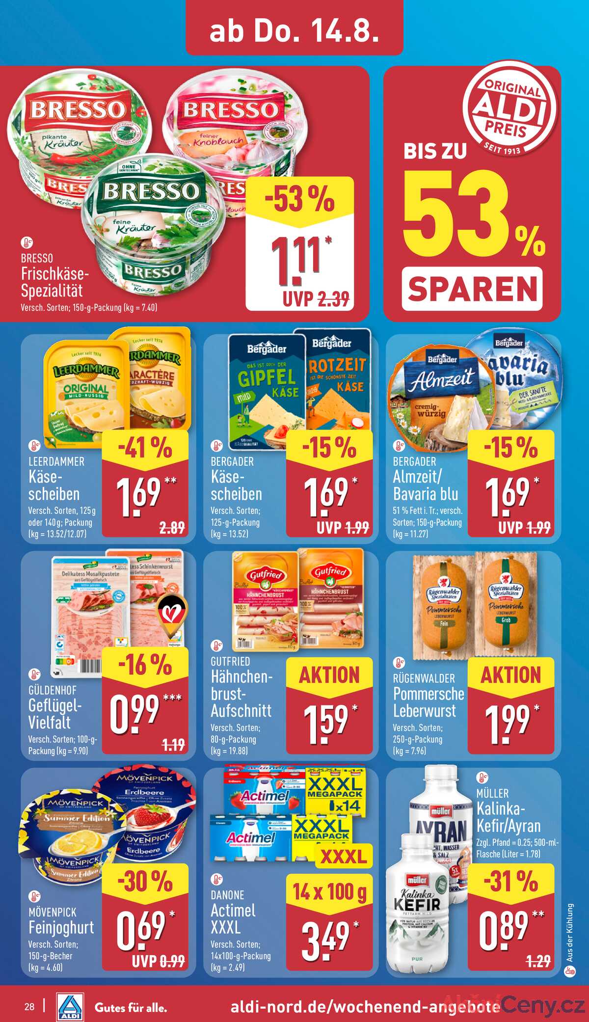 Leták ALDI Německo 11.8.-17.8.2025 strana 28