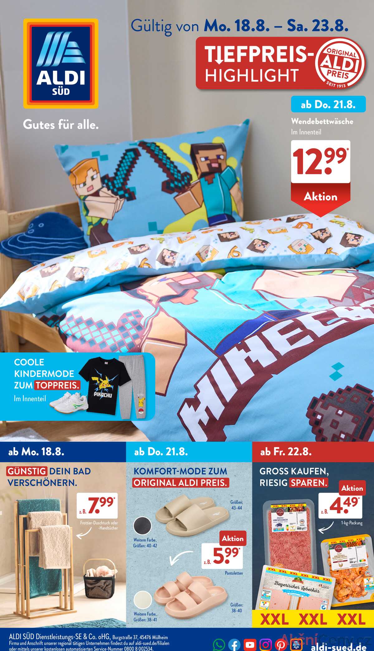 Leták ALDI SÜD Německo 18.8.-24.8.2025 strana 1