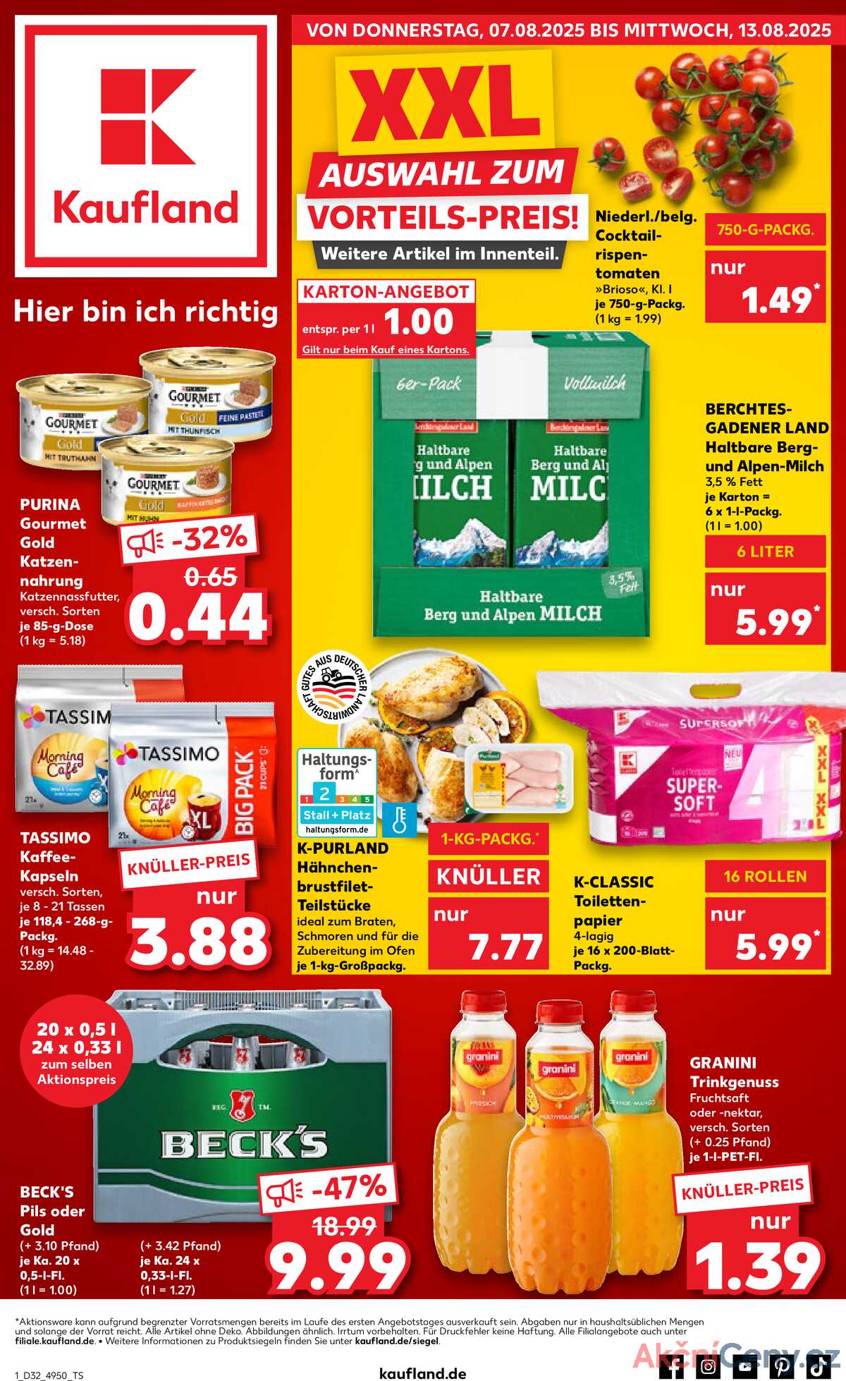 Leták Kaufland Německo 7.8.-13.8.2025 strana 1
