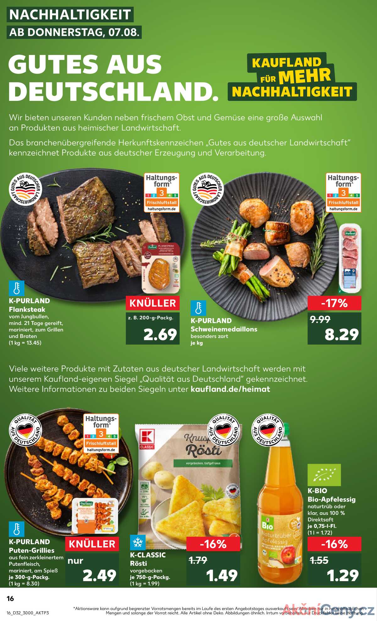 Leták Kaufland Německo 7.8.-13.8.2025 strana 16