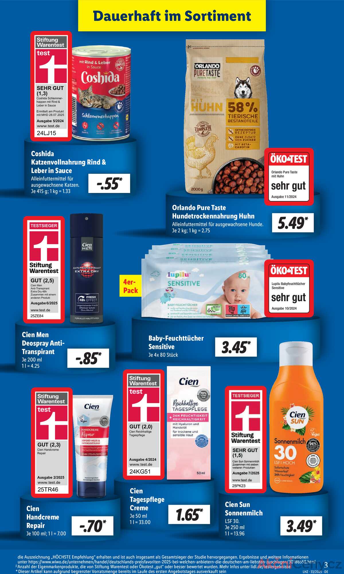 Leták Lidl Německo 11.8.-16.8.2025 strana 3