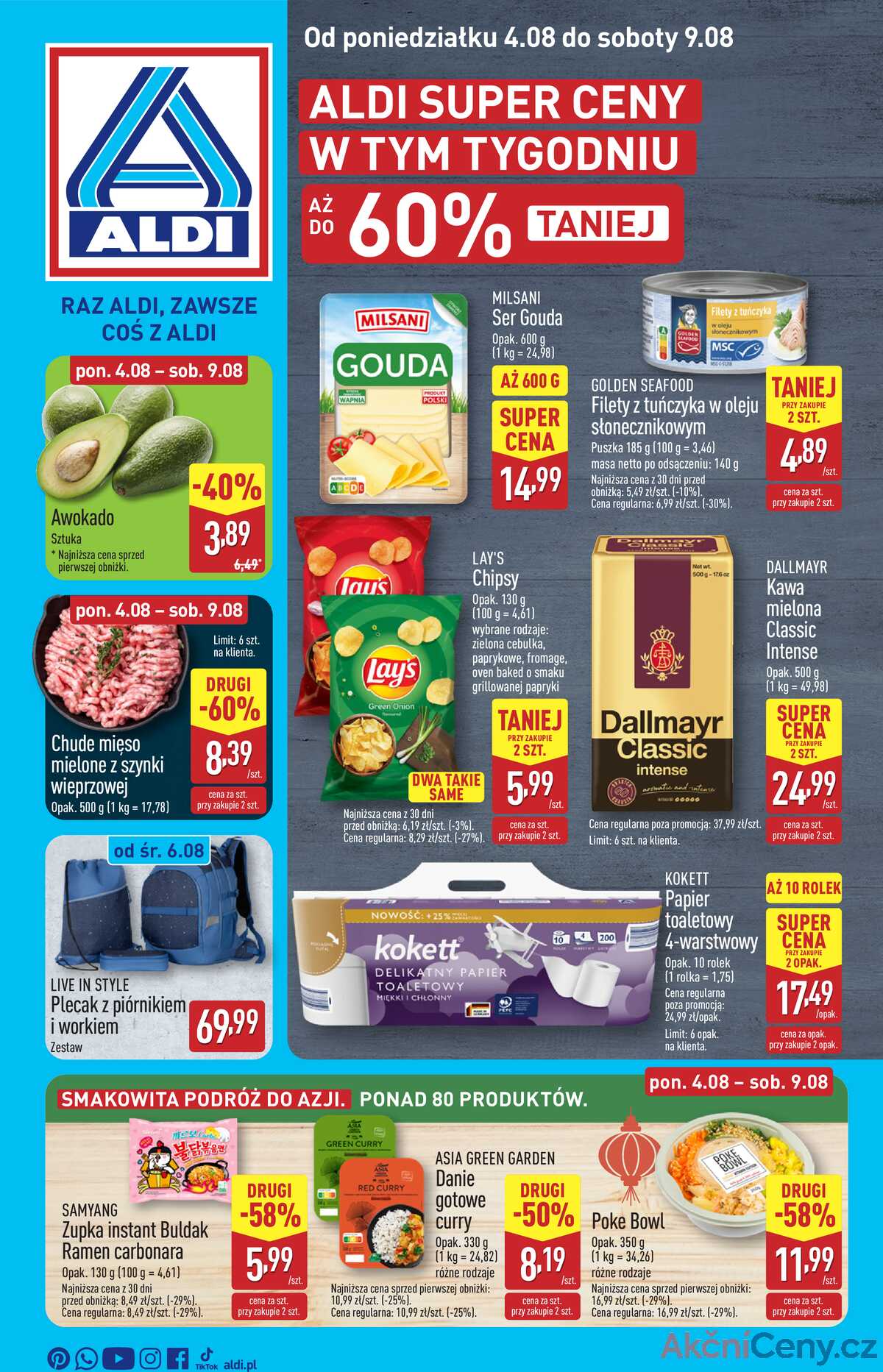 Leták Aldi Polsko 4.8.-9.8.2025 strana 1