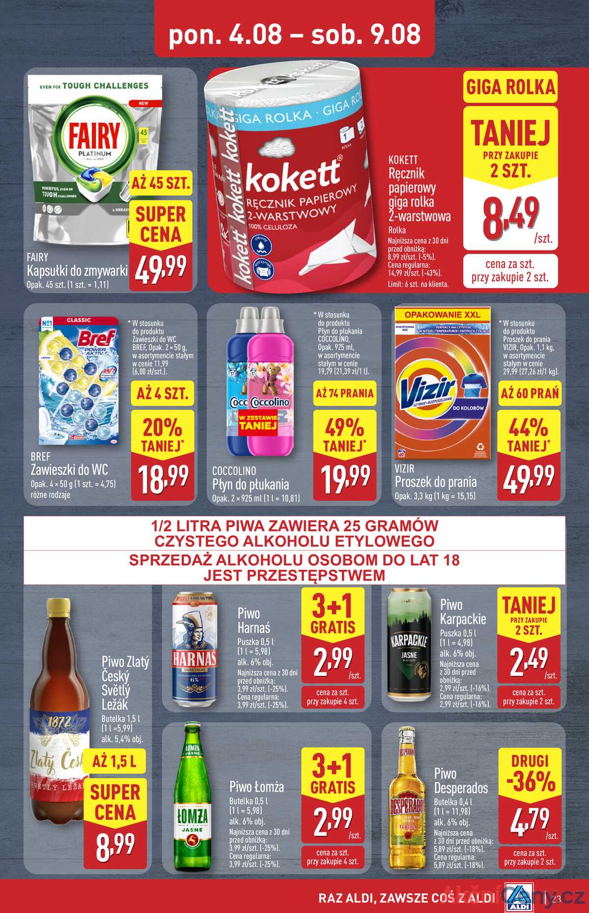 Leták Aldi Polsko 4.8.-9.8.2025 strana 23
