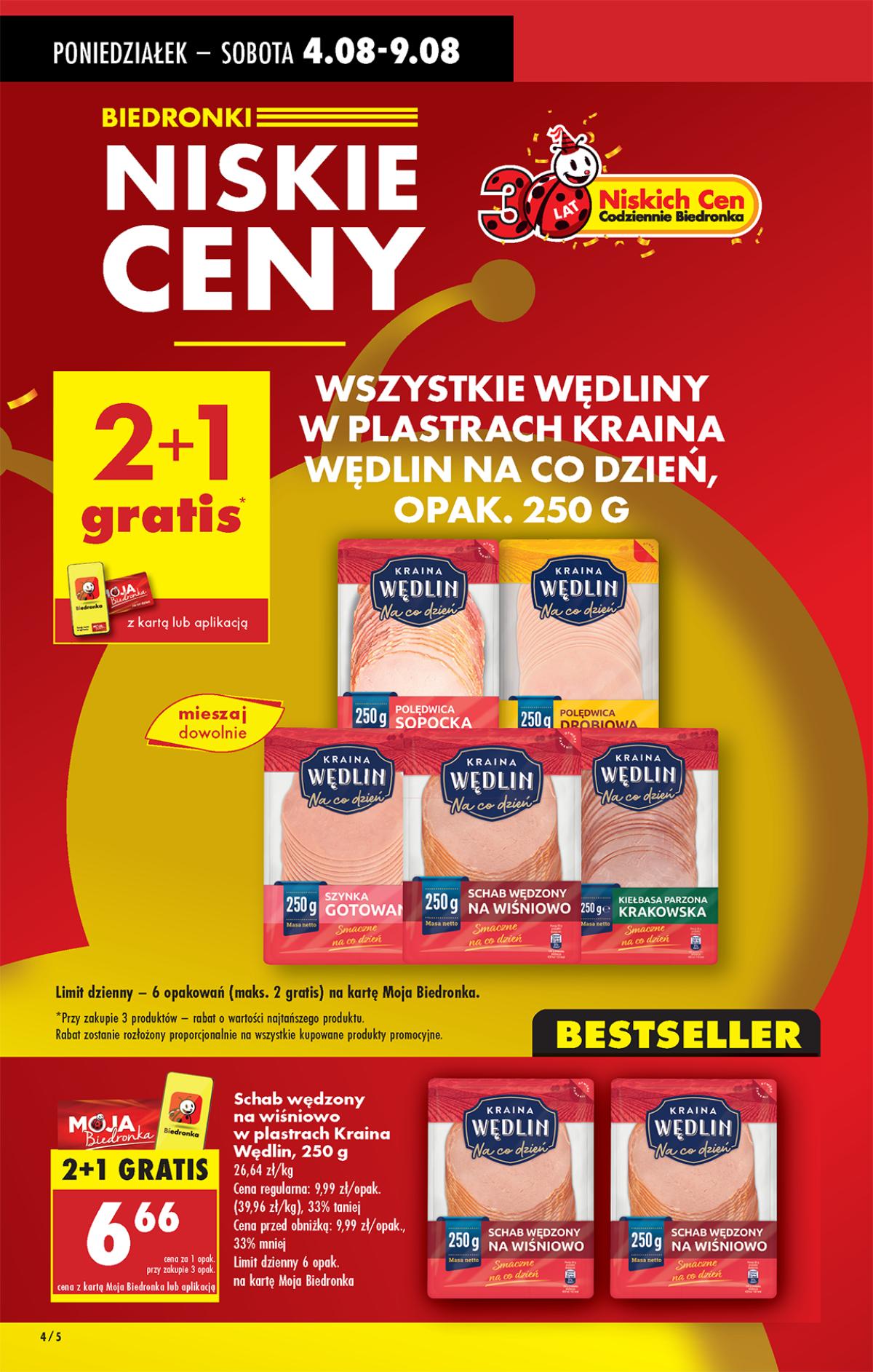 Leták Biedronka Polsko 4.8.-10.8.2025 strana 4