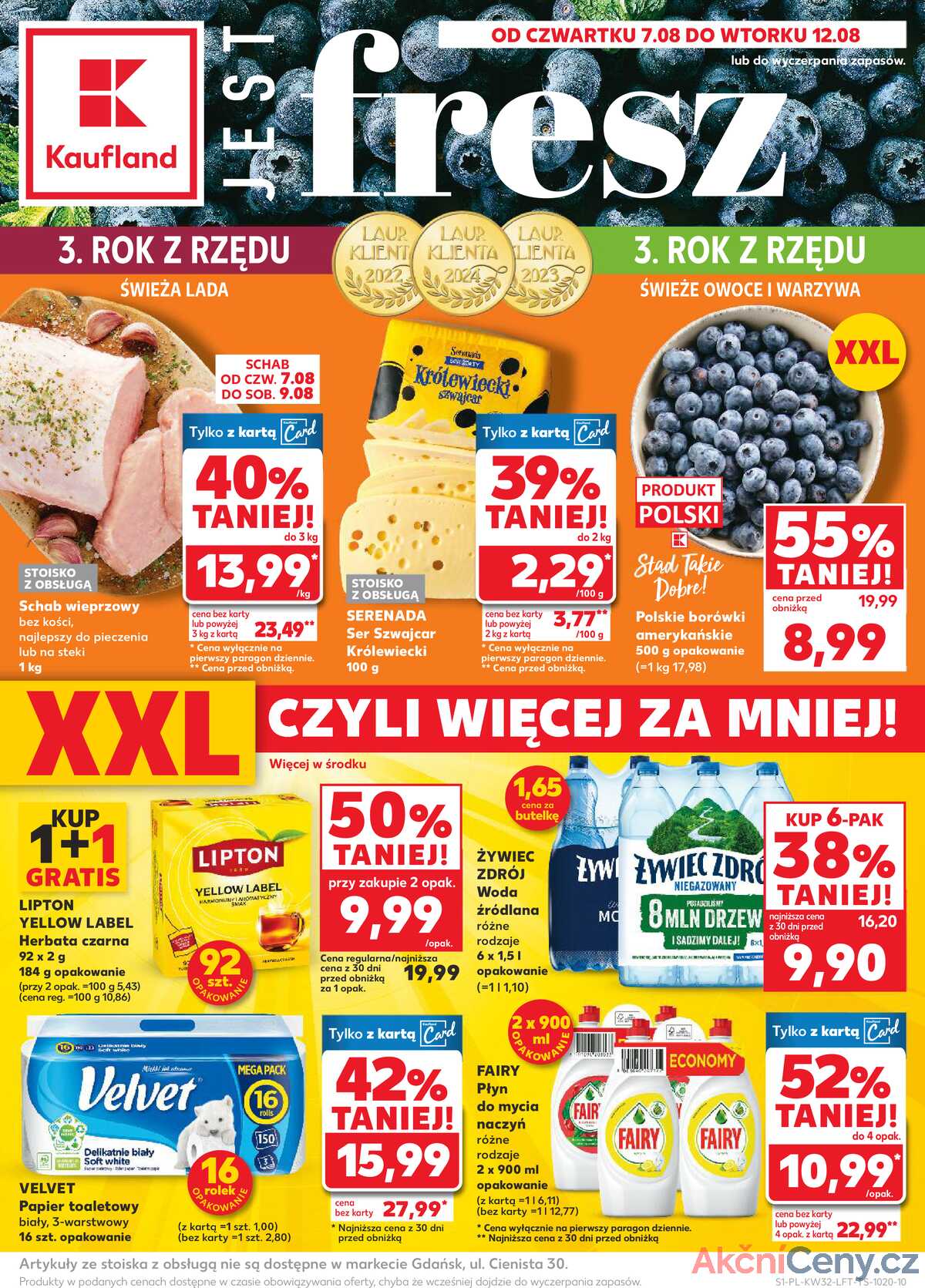 Leták Kaufland Polsko 7.8.-12.8.2025 - Noviny týdne strana 1