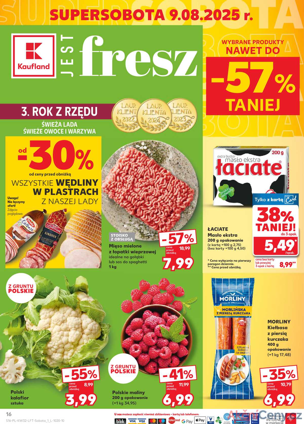 Leták Kaufland Polsko 7.8.-12.8.2025 - Noviny týdne strana 16
