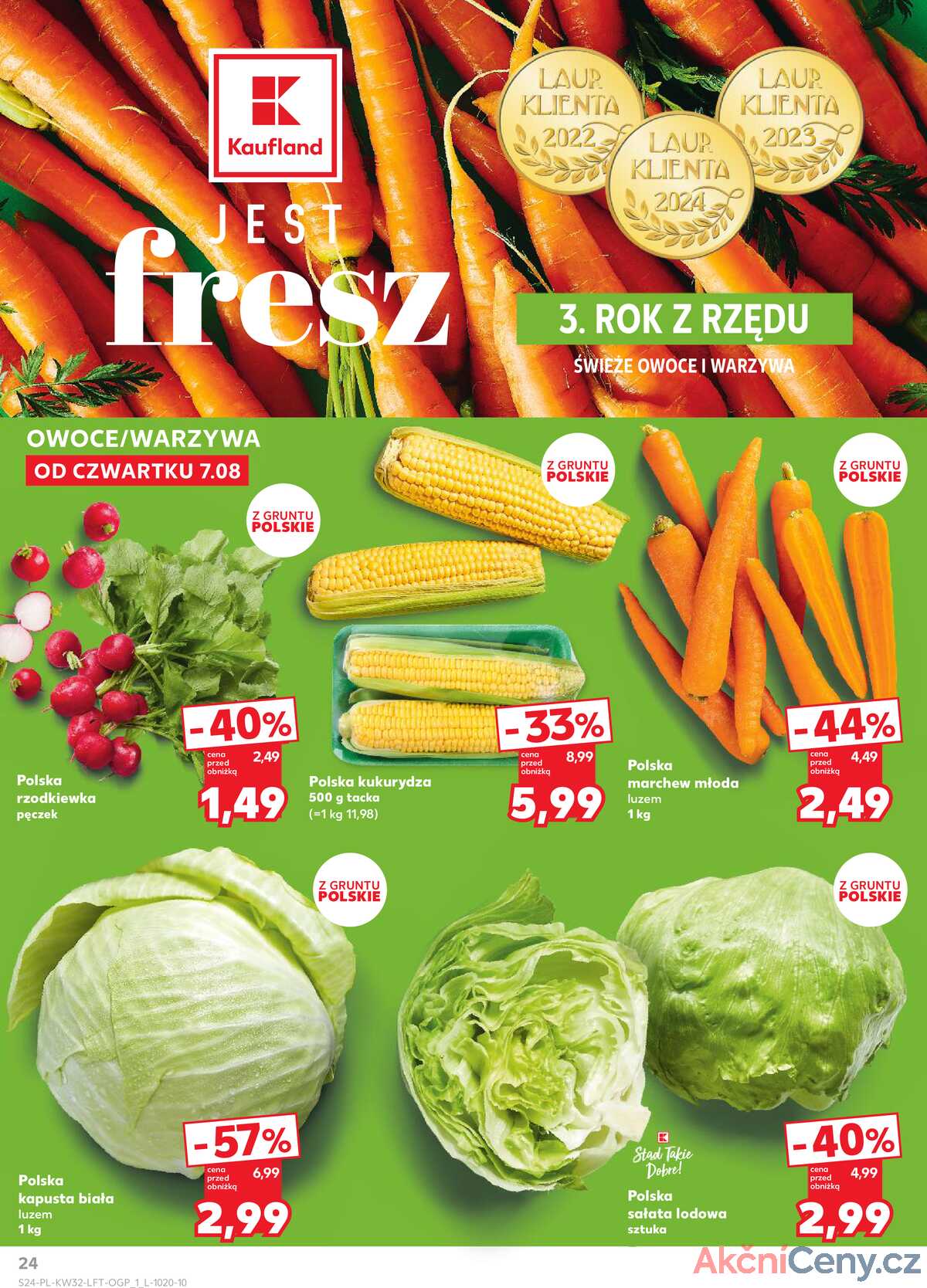 Leták Kaufland Polsko 7.8.-12.8.2025 - Noviny týdne strana 24