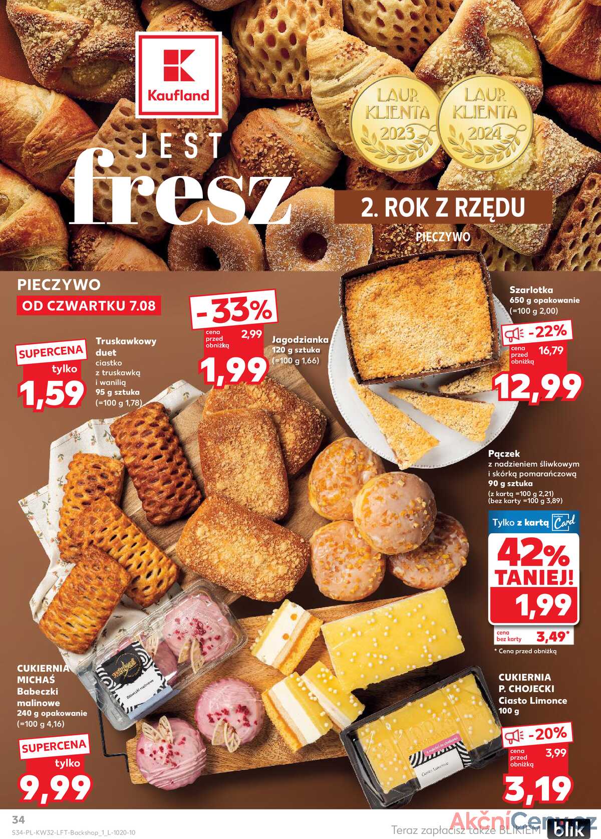 Leták Kaufland Polsko 7.8.-12.8.2025 - Noviny týdne strana 34