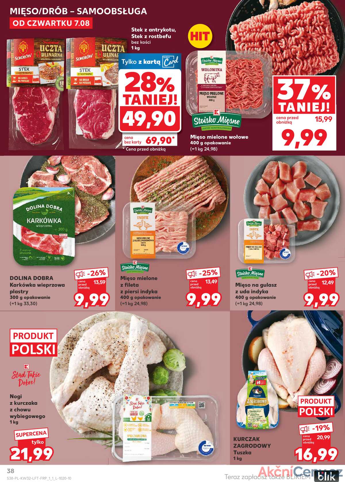 Leták Kaufland Polsko 7.8.-12.8.2025 - Noviny týdne strana 38