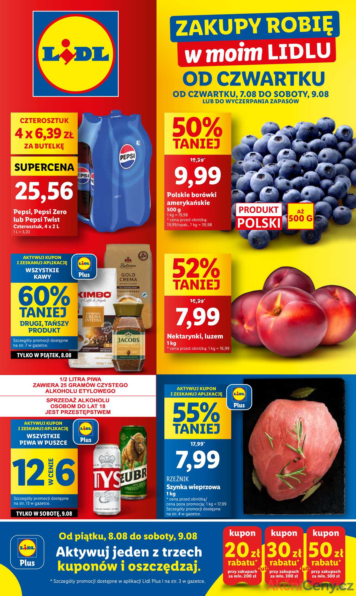 Leták Lidl Polsko 7.8.-9.8.2025 strana 1