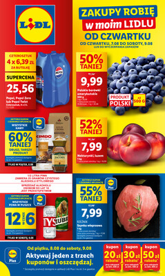 Leták Lidl Polsko 7.8.-9.8.2025