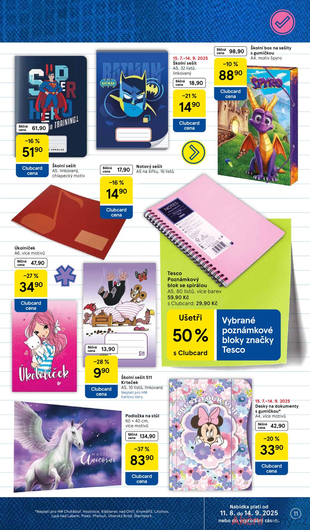 Leták Tesco - Tesco SPECIÁL velké hypermarkety  od 11.8. do 14.9.2025 - strana 11