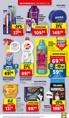 Lidl Čtvrtek od 14.8. do 17.8.2025