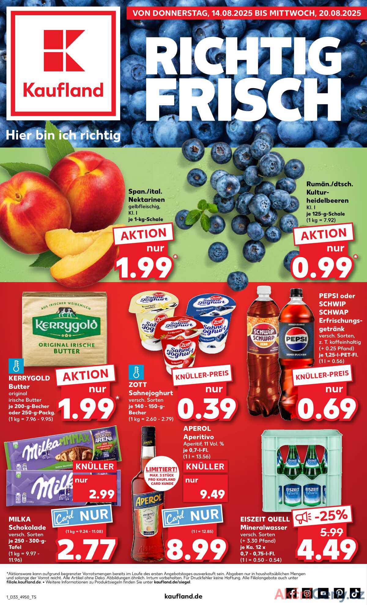 Leták Kaufland Německo 14.8.-20.8.2025 strana 1
