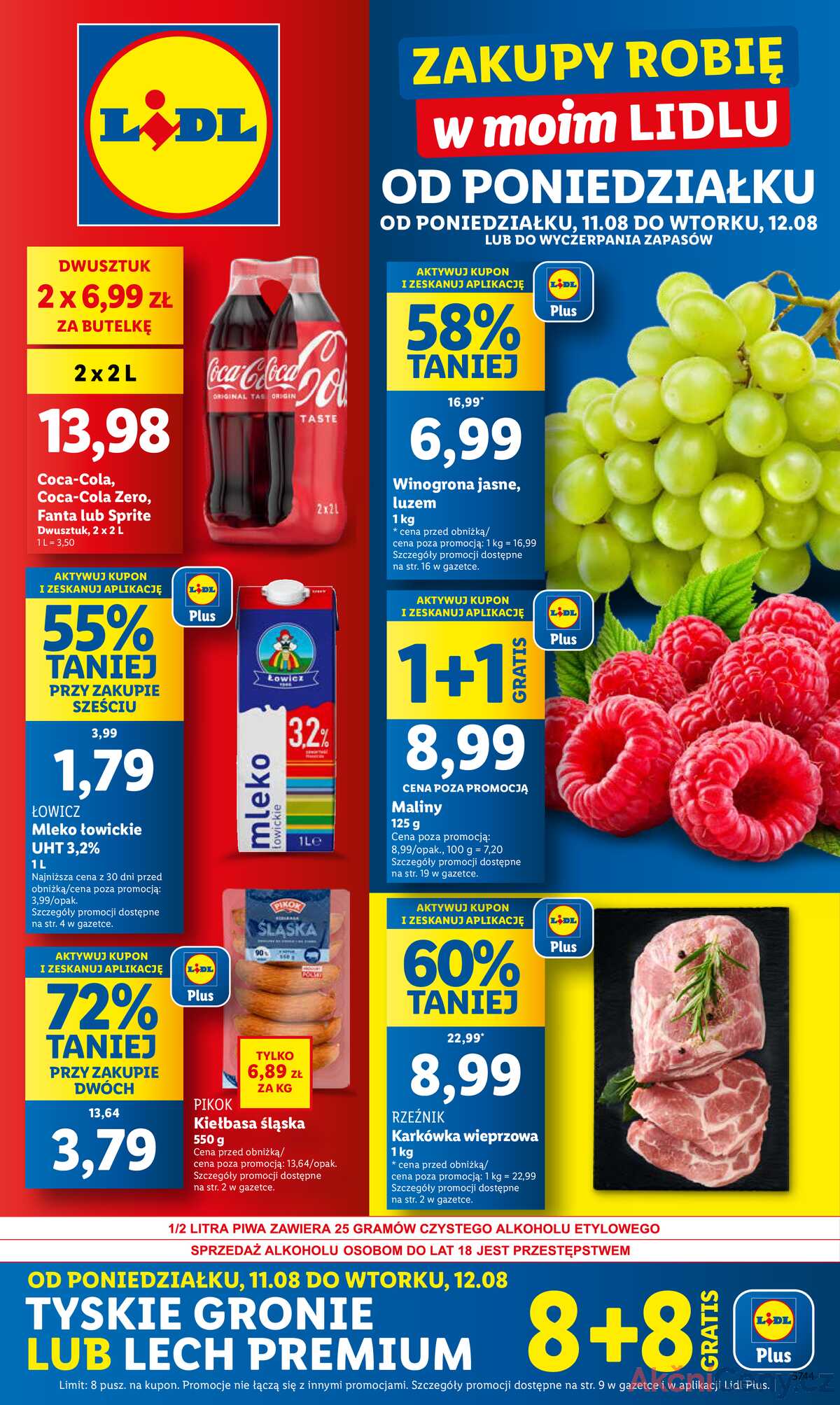 Leták Lidl Polsko 11.8.-12.8.2025 strana 1