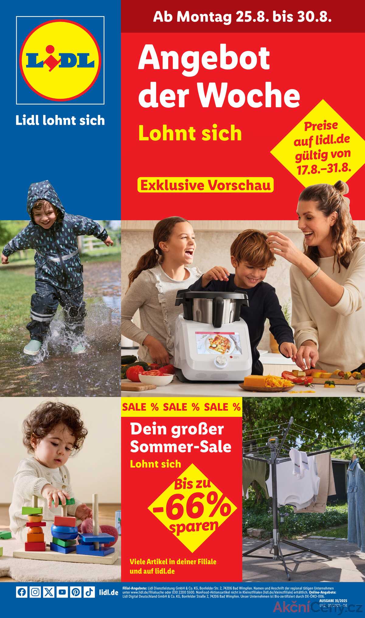 Leták Lidl Německo 25.8.-30.8.2025 strana 1