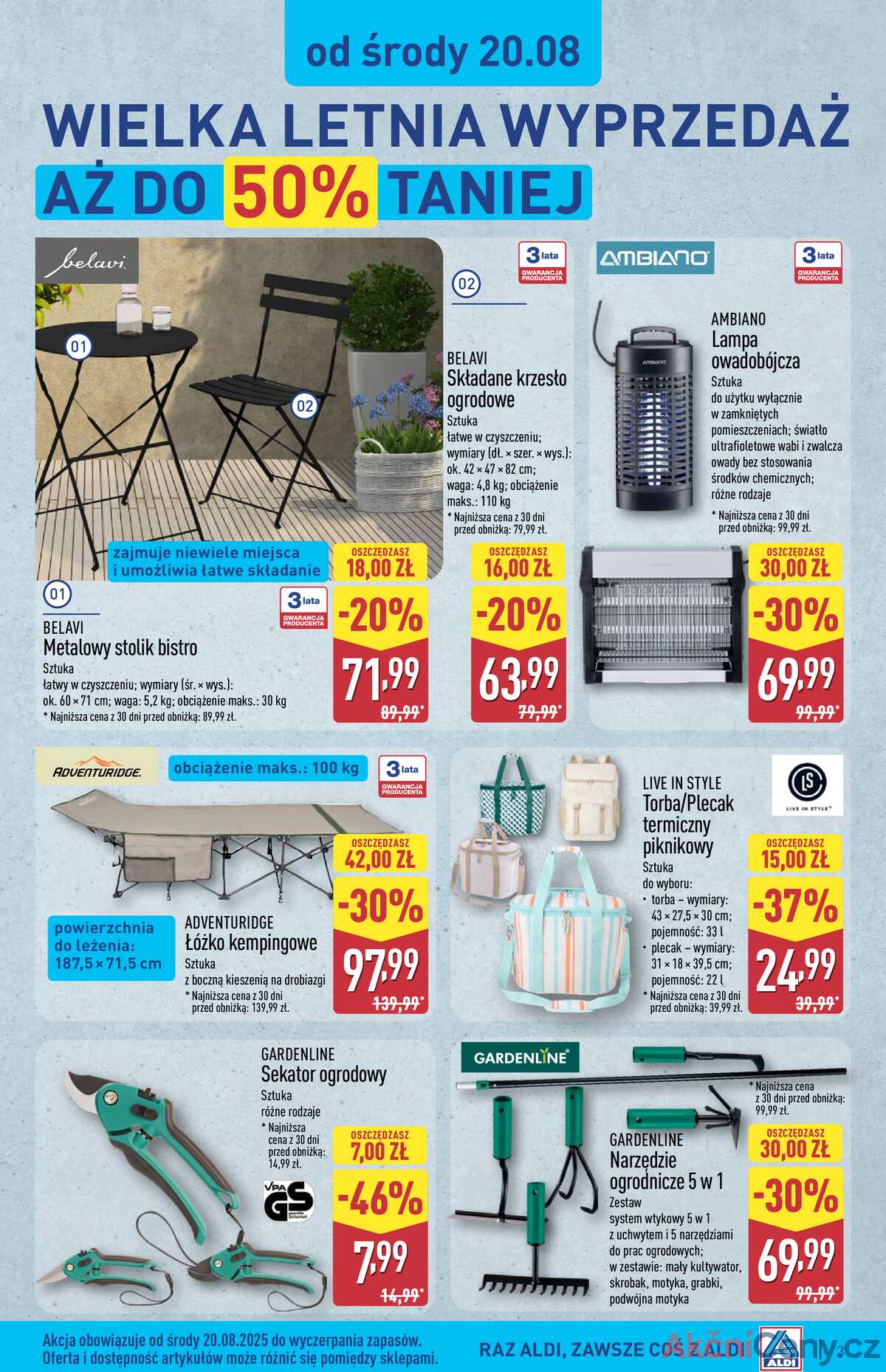 Leták Aldi Polsko 20.8.-26.8.2025 - od středy 20.08 a strana 3