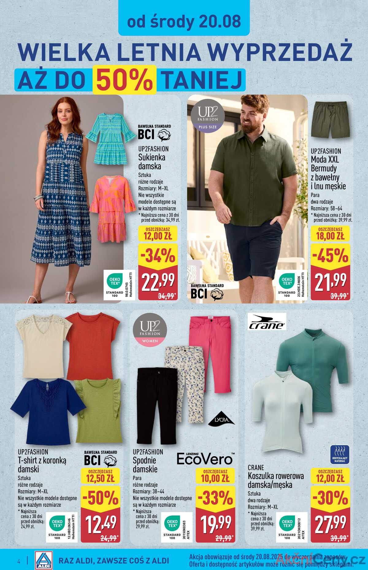 Leták Aldi Polsko 20.8.-26.8.2025 - od středy 20.08 a strana 4