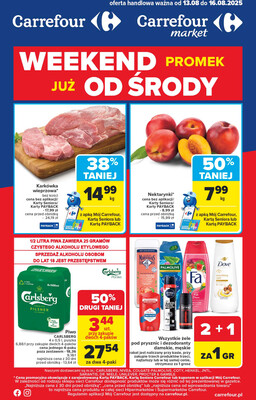 Leták Carrefour Polsko 13.8.-16.8.2025 - Víkendové promo od středy!