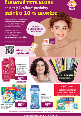 Teta drogerie Teta klub od 14.8. do 26.8.2025