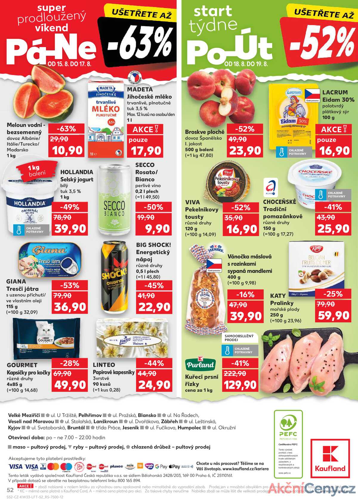 Kaufland 13.8. - 19.8. - Kaufland Humpolec strana 52