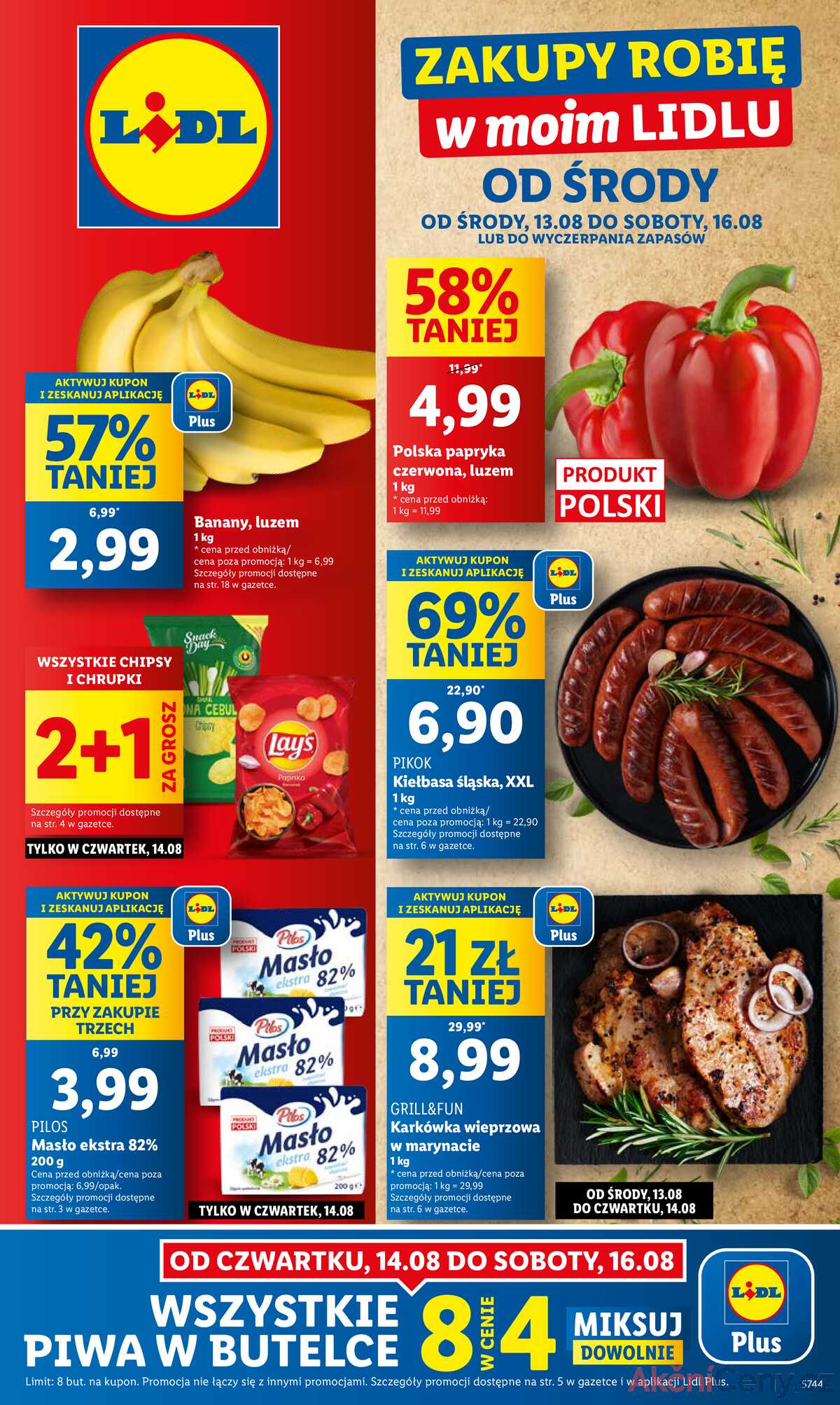 Leták Lidl Polsko 13.8.-16.8.2025 strana 1
