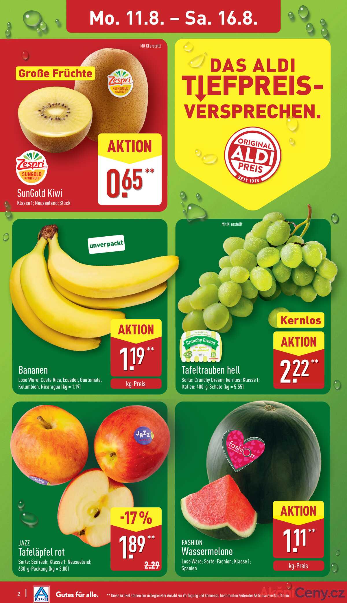 Leták ALDI Německo 11.8.-17.8.2025 strana 2