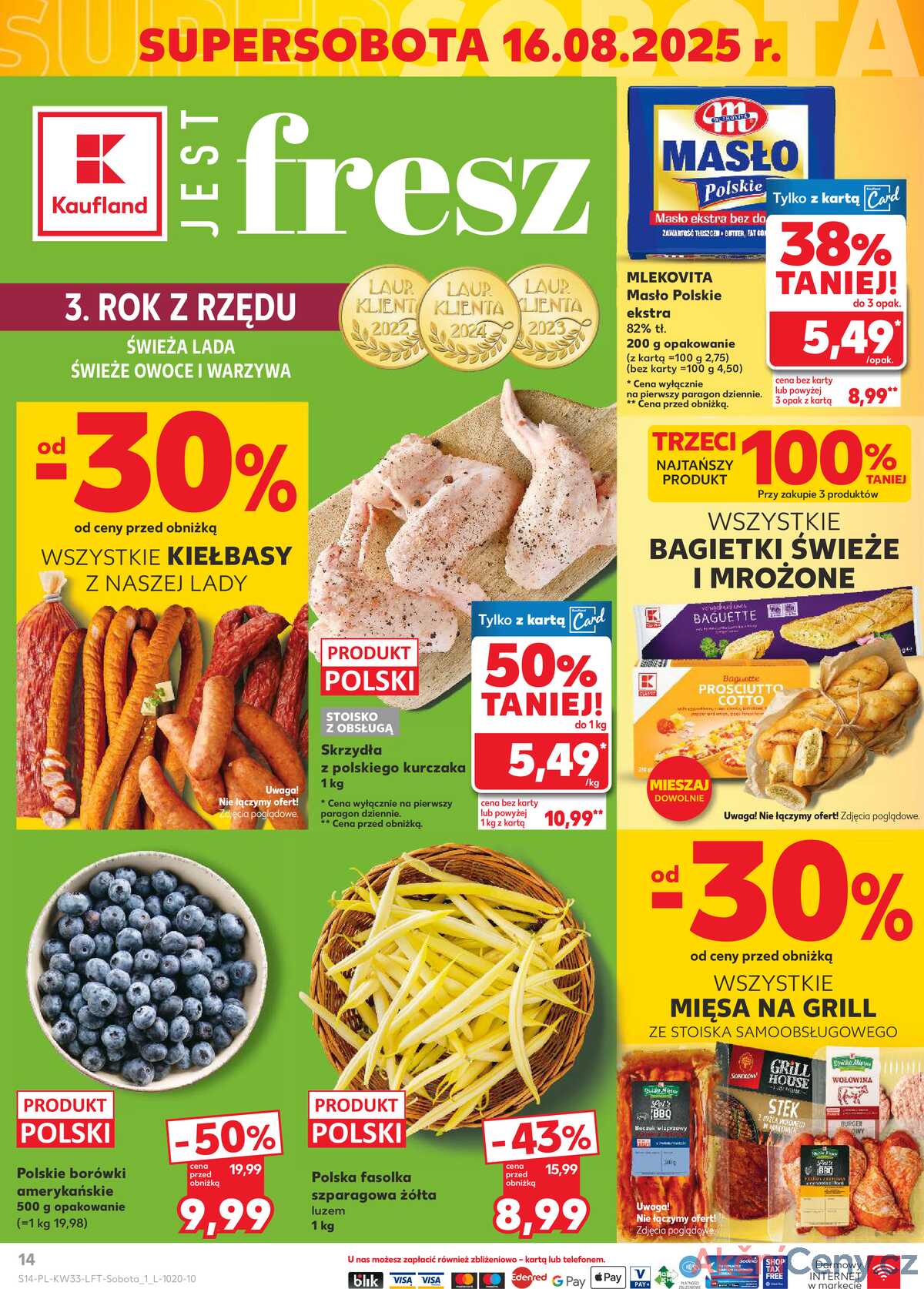 Leták Kaufland Polsko 13.8.-20.8.2025 - Noviny týdne strana 14
