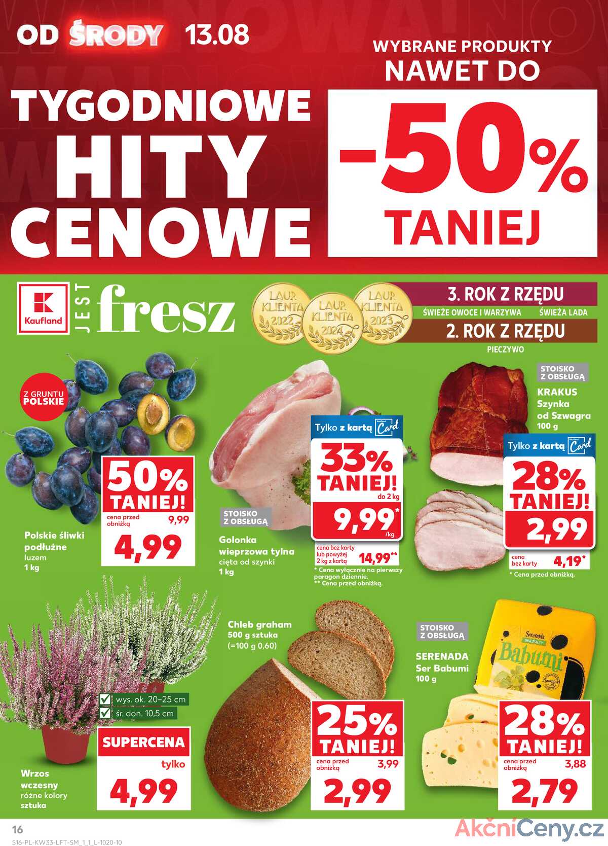 Leták Kaufland Polsko 13.8.-20.8.2025 - Noviny týdne strana 16