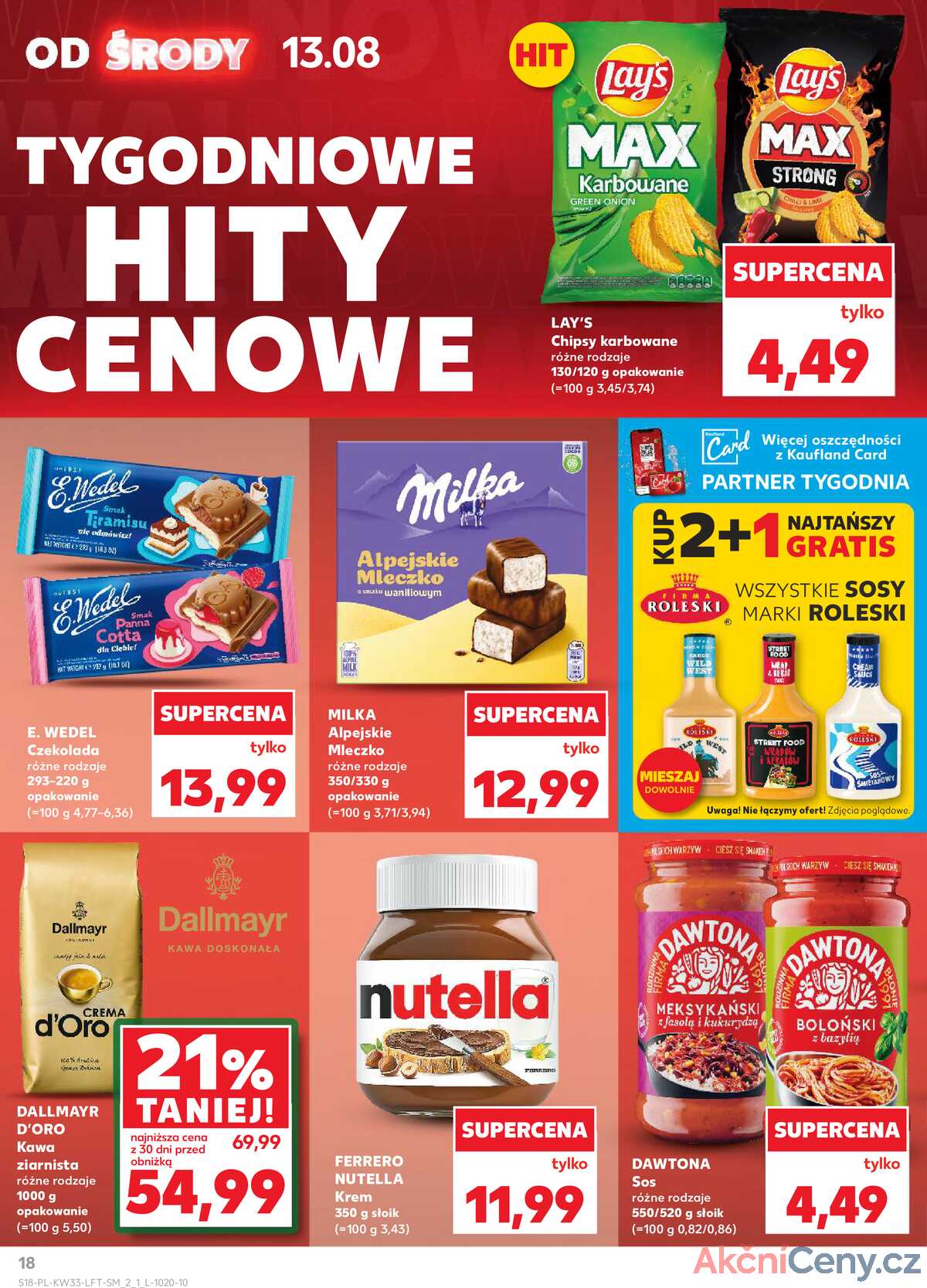 Leták Kaufland Polsko 13.8.-20.8.2025 - Noviny týdne strana 18