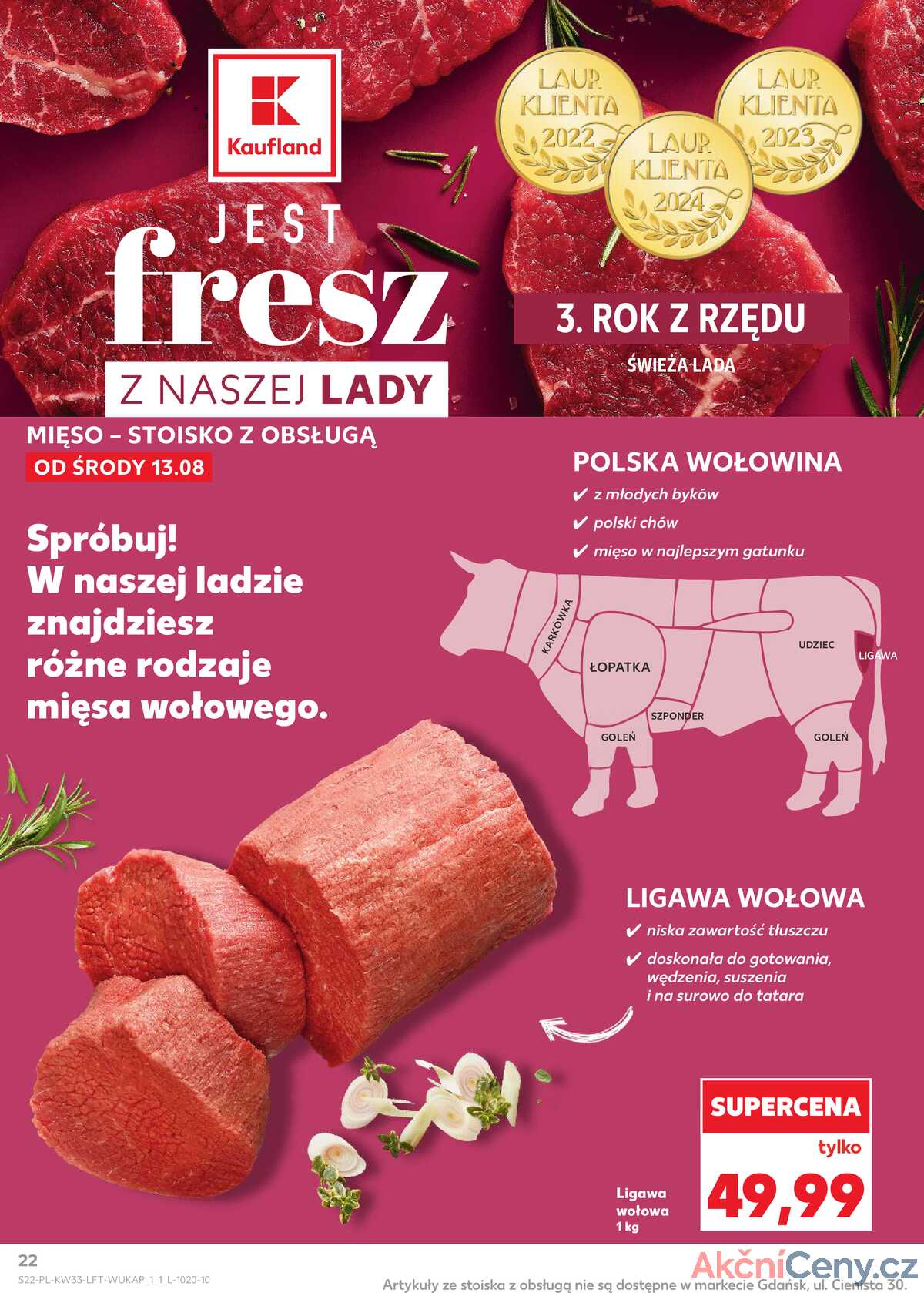 Leták Kaufland Polsko 13.8.-20.8.2025 - Noviny týdne strana 22