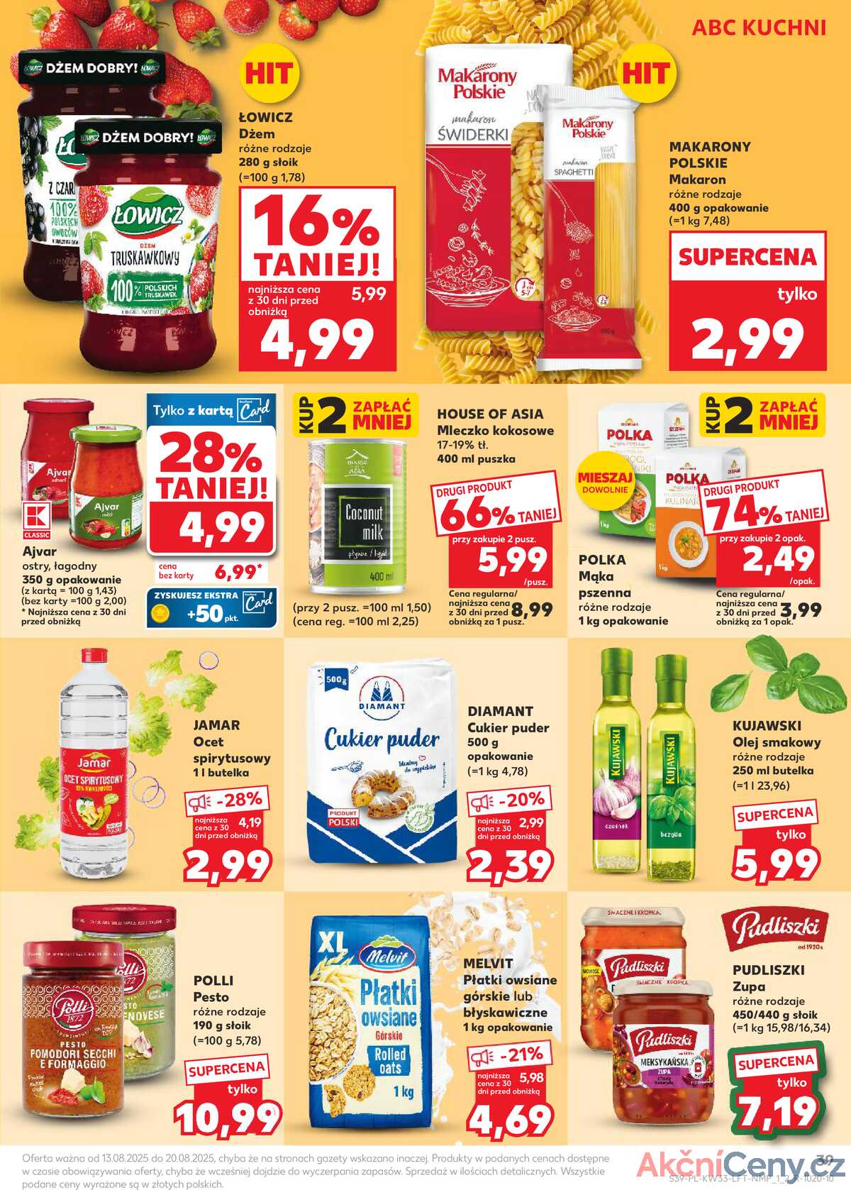 Leták Kaufland Polsko 13.8.-20.8.2025 - Noviny týdne strana 39