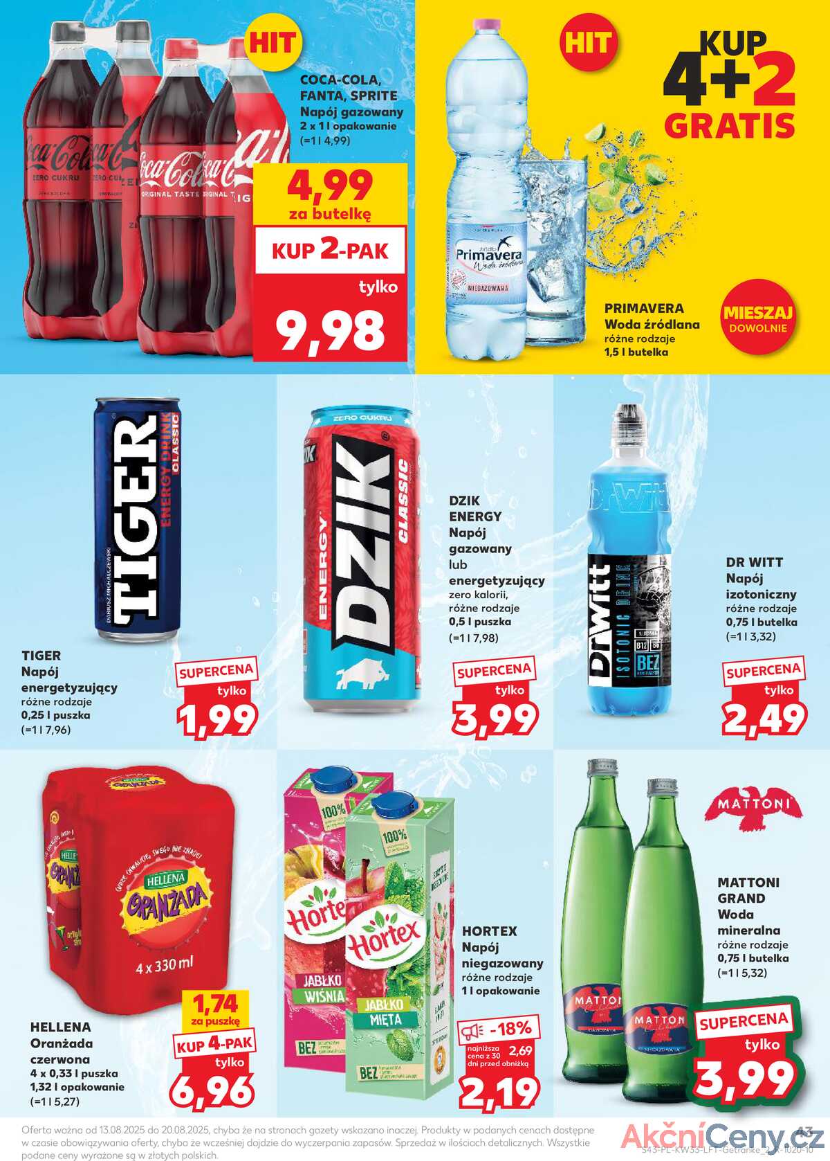 Leták Kaufland Polsko 13.8.-20.8.2025 - Noviny týdne strana 43