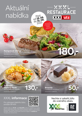 XXXLutz Resto nabídka 18.8. - 31.8.