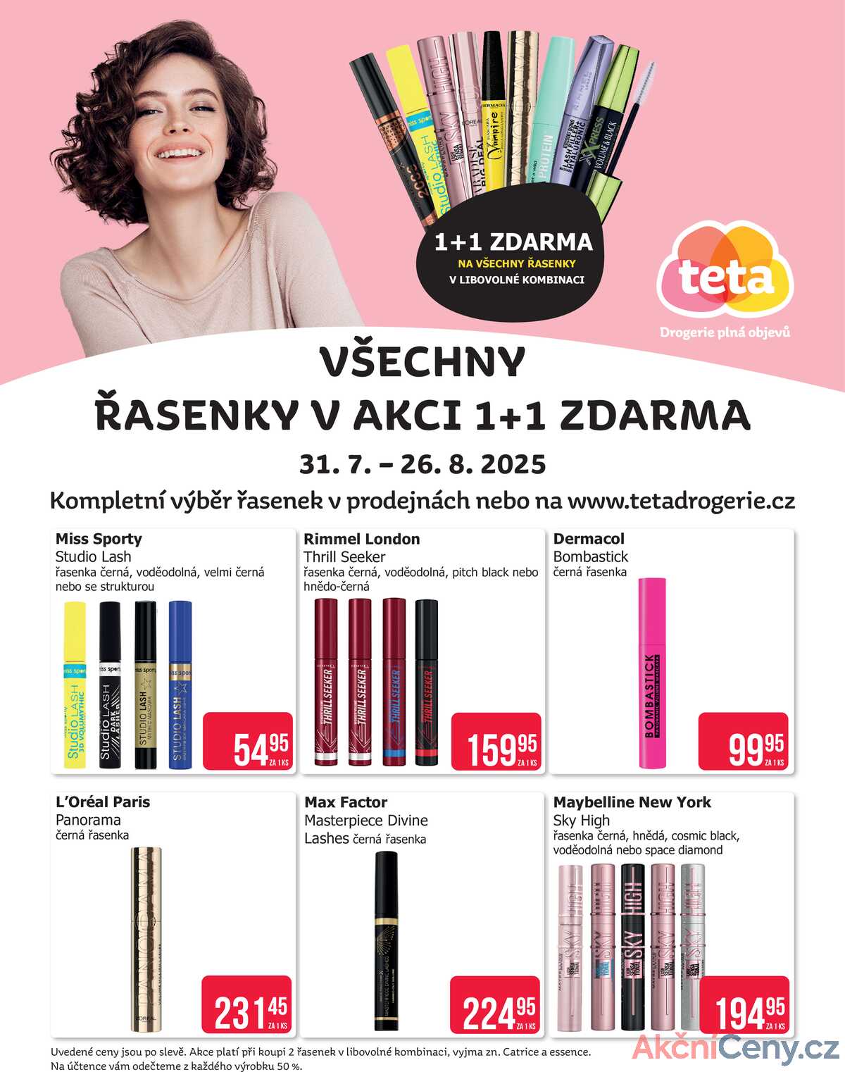 Teta drogerie řasenky od 13.8. do 26.8.2025 strana 1