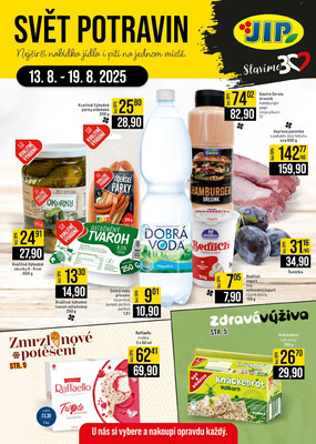 JIP Cash &amp;amp; Carry Jilemnice, Pardubice, Ostrava, Karlovy Vary, Olomouc a Zlín od 13.8. do 19.8.2025
