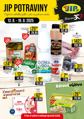 JIP Cash &amp;amp; Carry České Budějovice, Most, Náchod, Polička, Sušice a Svoboda nad Úpou od 13.8. do 19.8.2025