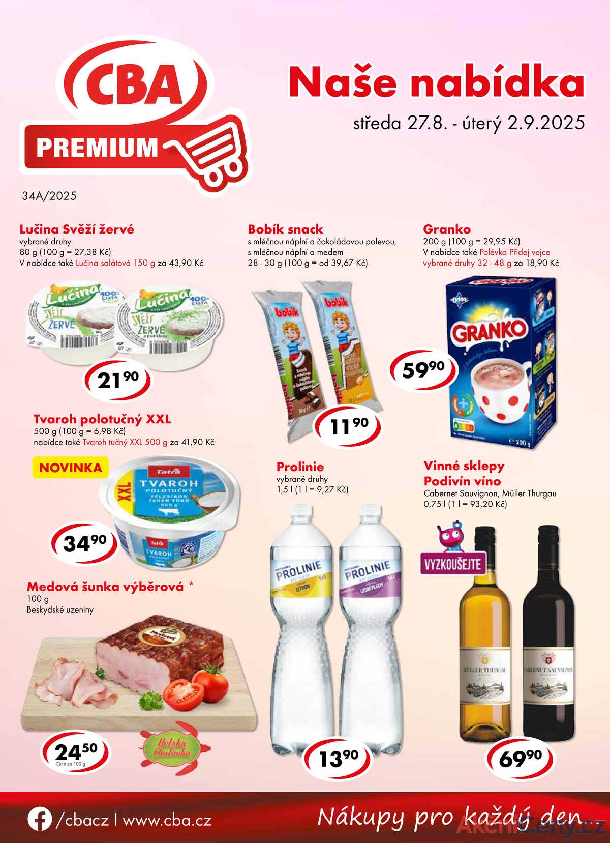 CBA Premium od 27.8. do 2.9.2025 strana 1