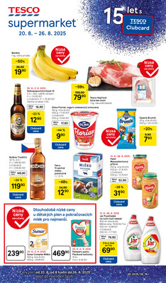 Tesco supermarkety od 20.8. do 26.8.2025
