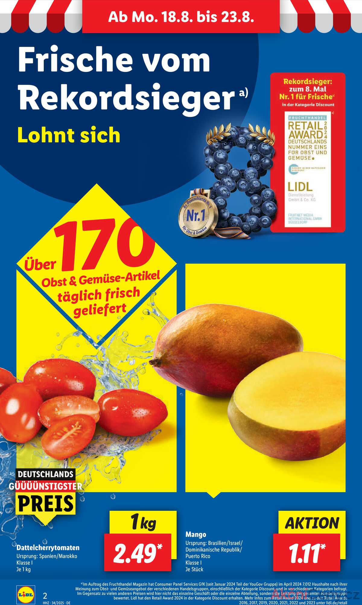Leták Lidl Německo 18.8.-23.8.2025 strana 2