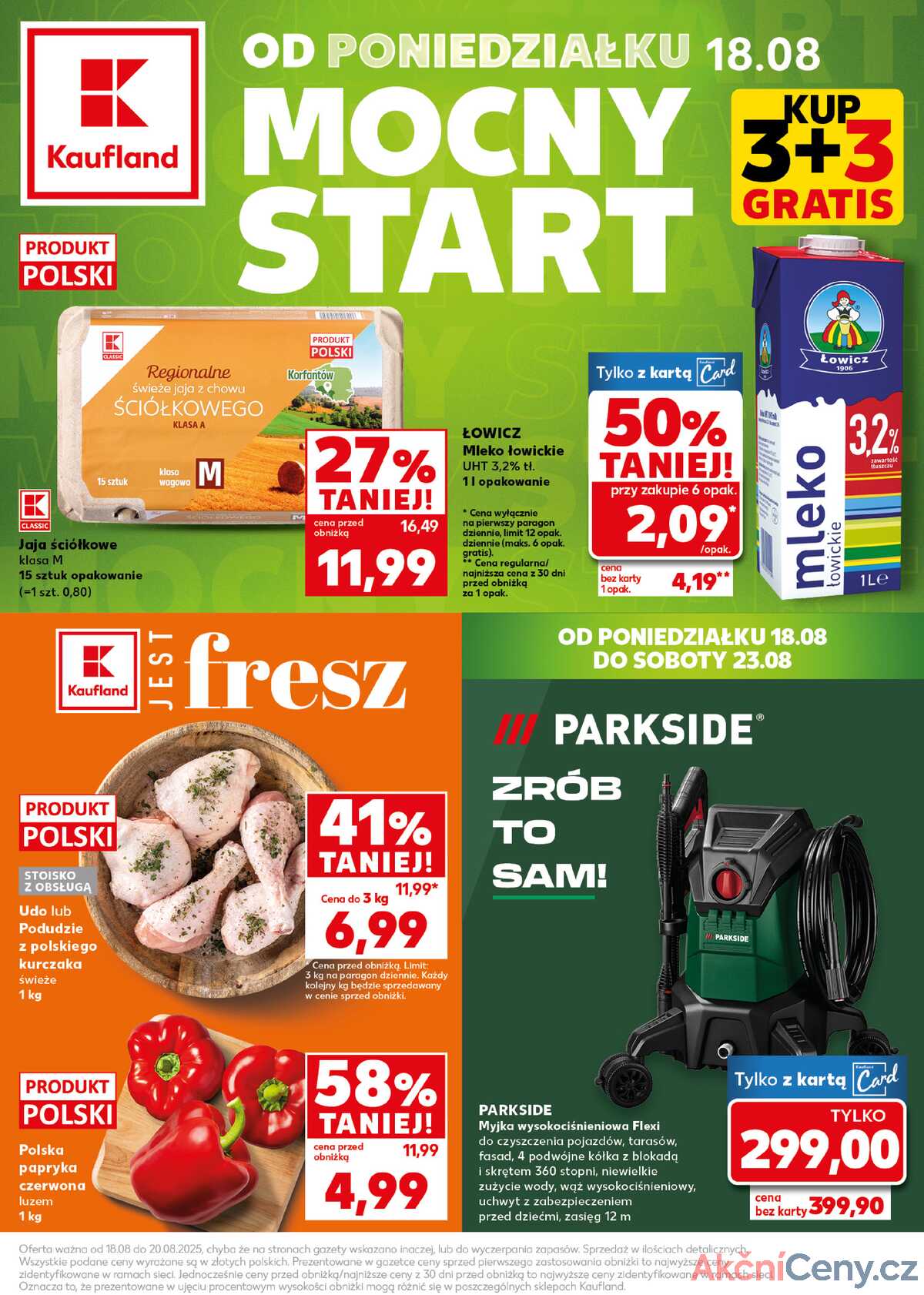 Leták Kaufland Polsko 18.8.-20.8.2025 - Silný start strana 1