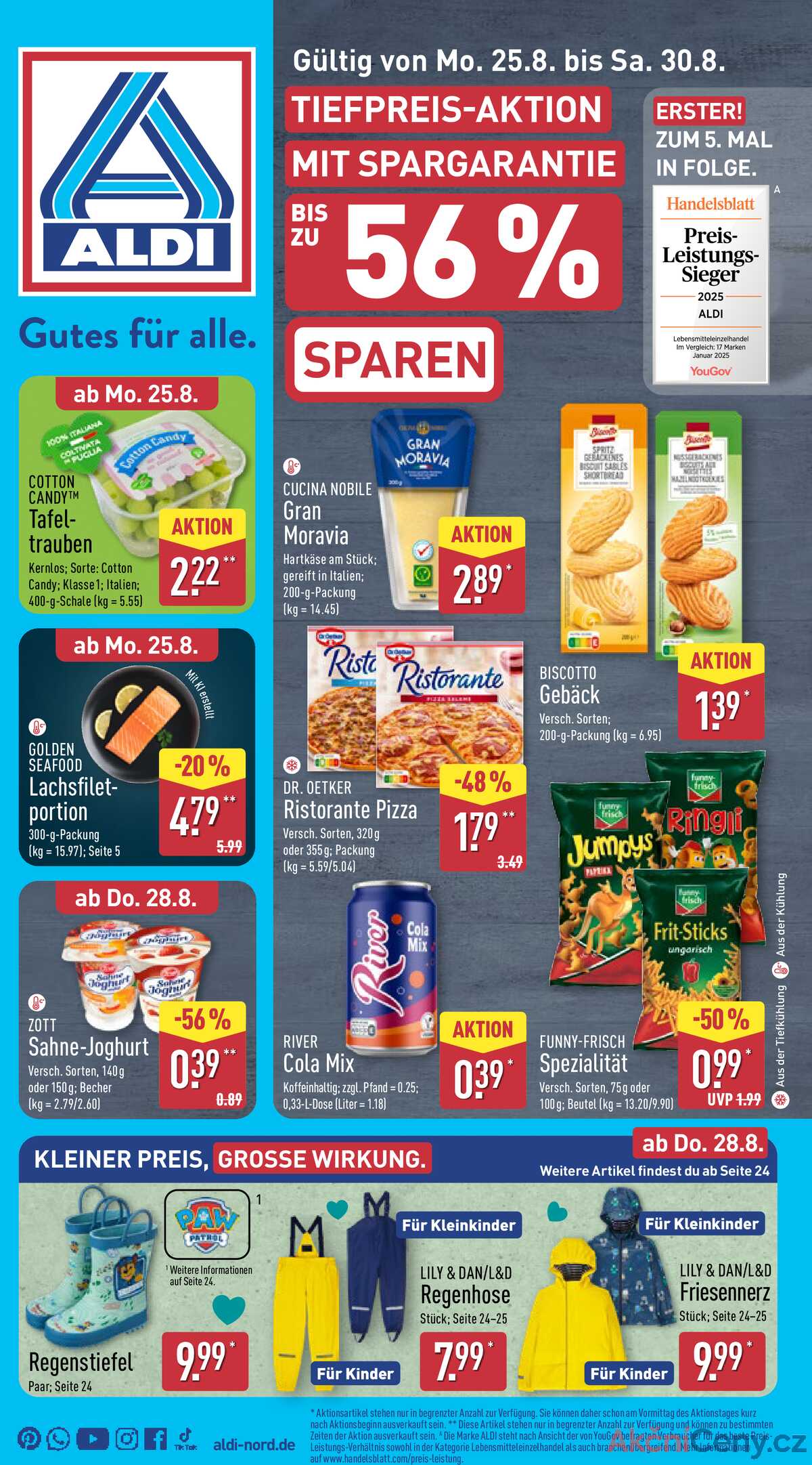 Leták ALDI Německo 25.8.-31.8.2025 strana 1