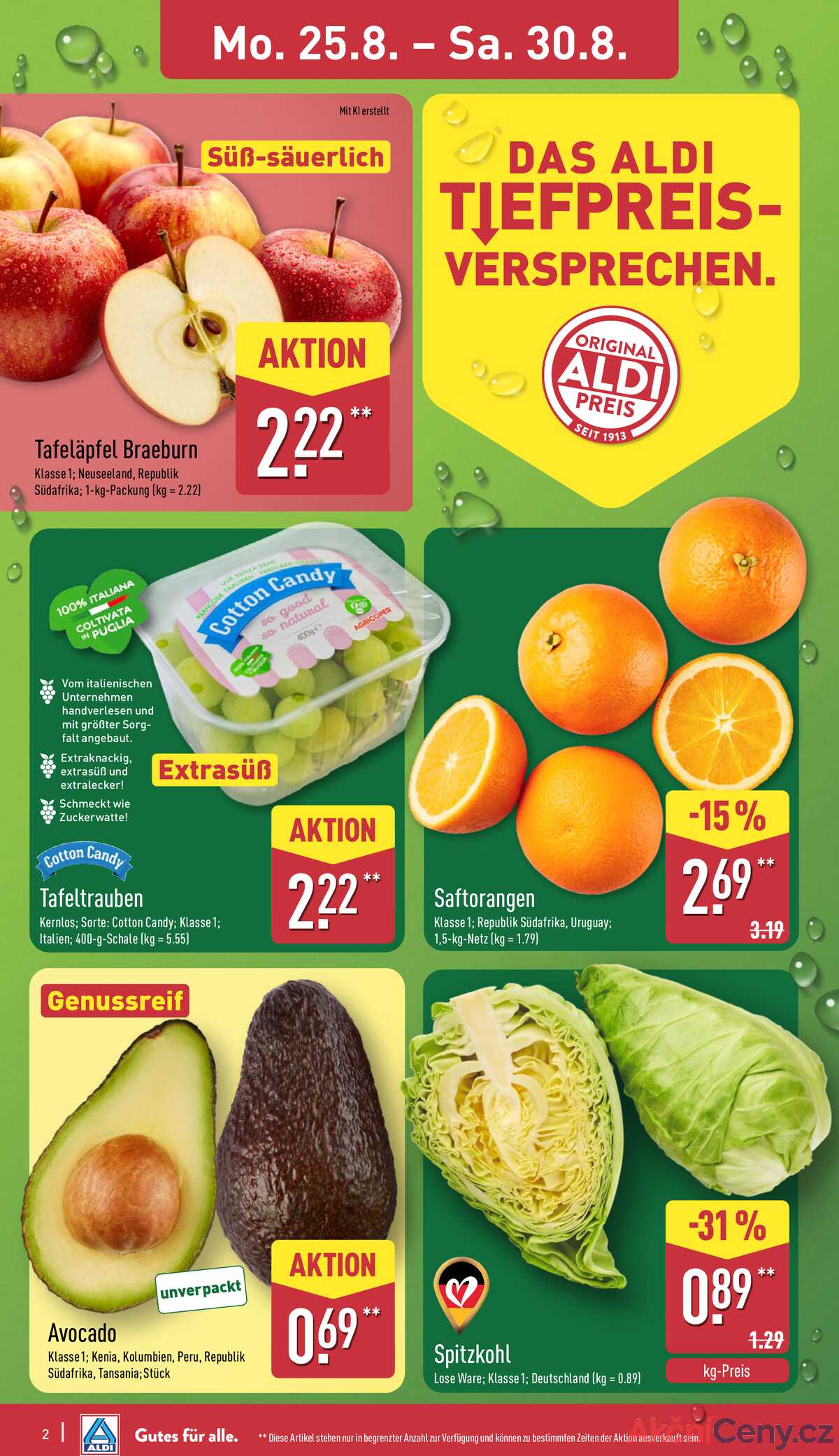 Leták ALDI Německo 25.8.-31.8.2025 strana 2