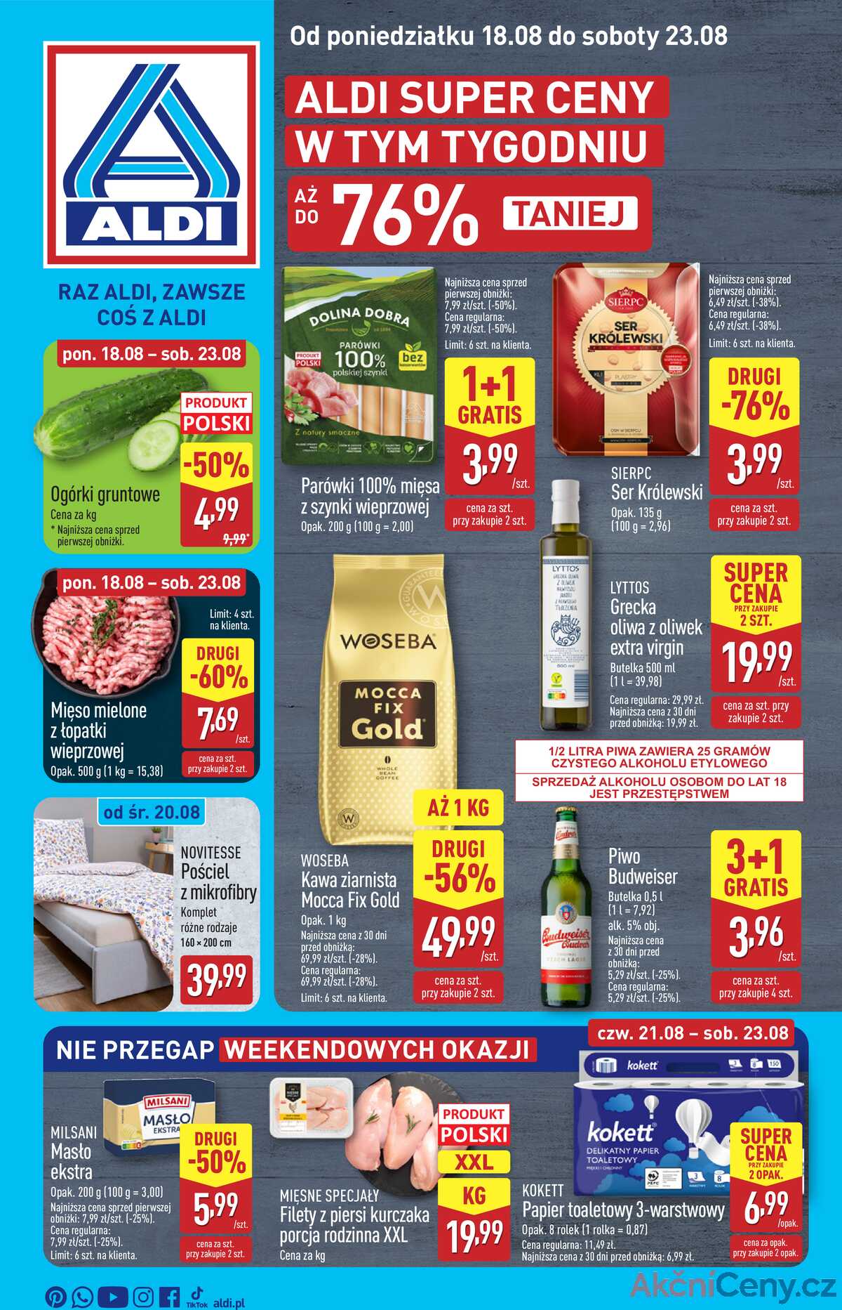 Leták Aldi Polsko 18.8.-23.8.2025 strana 1