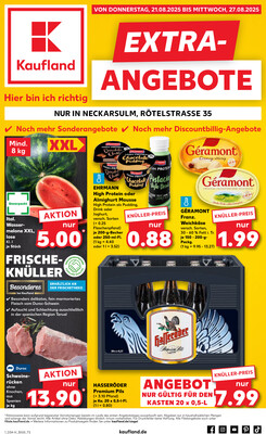 Leták Kaufland Německo 21.8.-27.8.2025