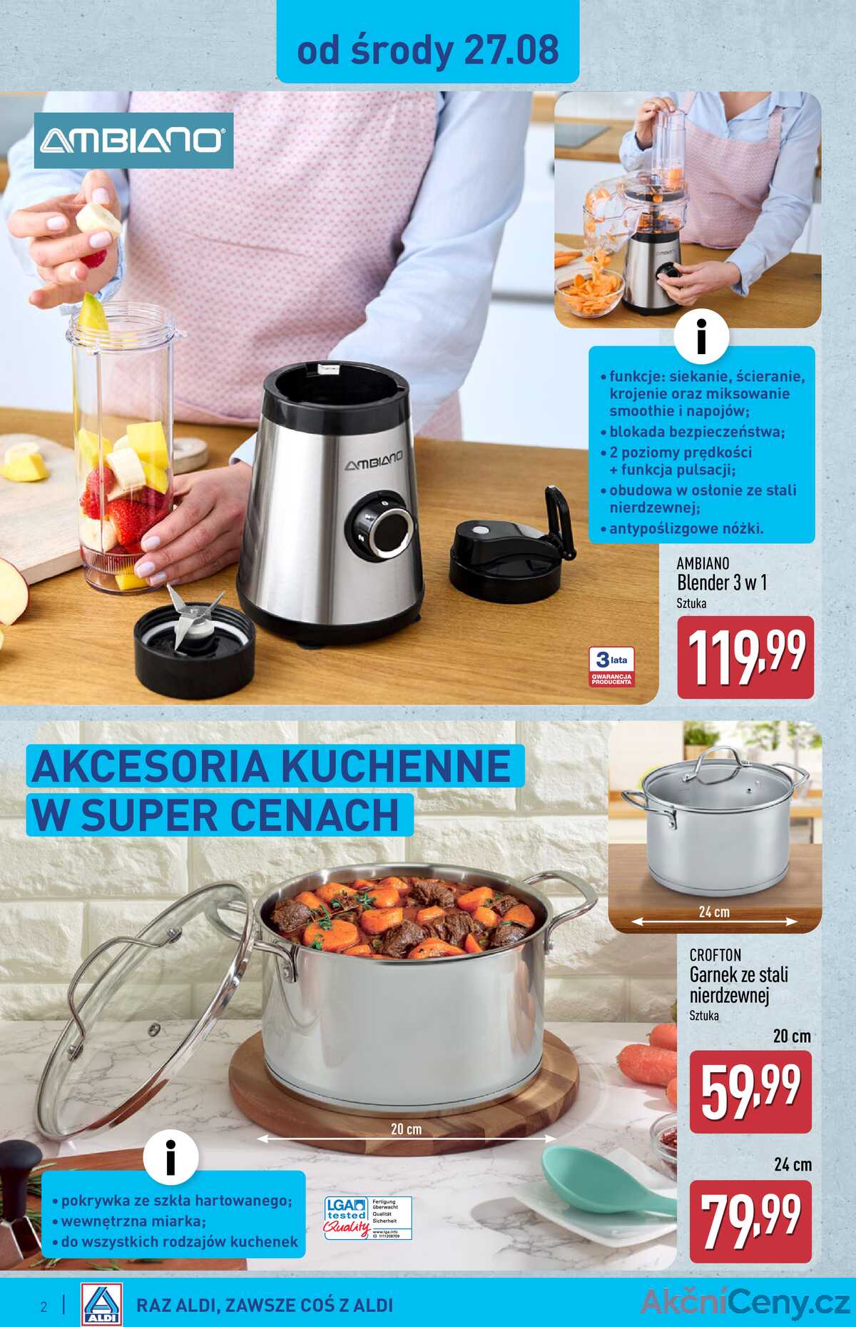 Leták Aldi Polsko 27.8.-2.9.2025 - Od středy 27.08 a strana 2