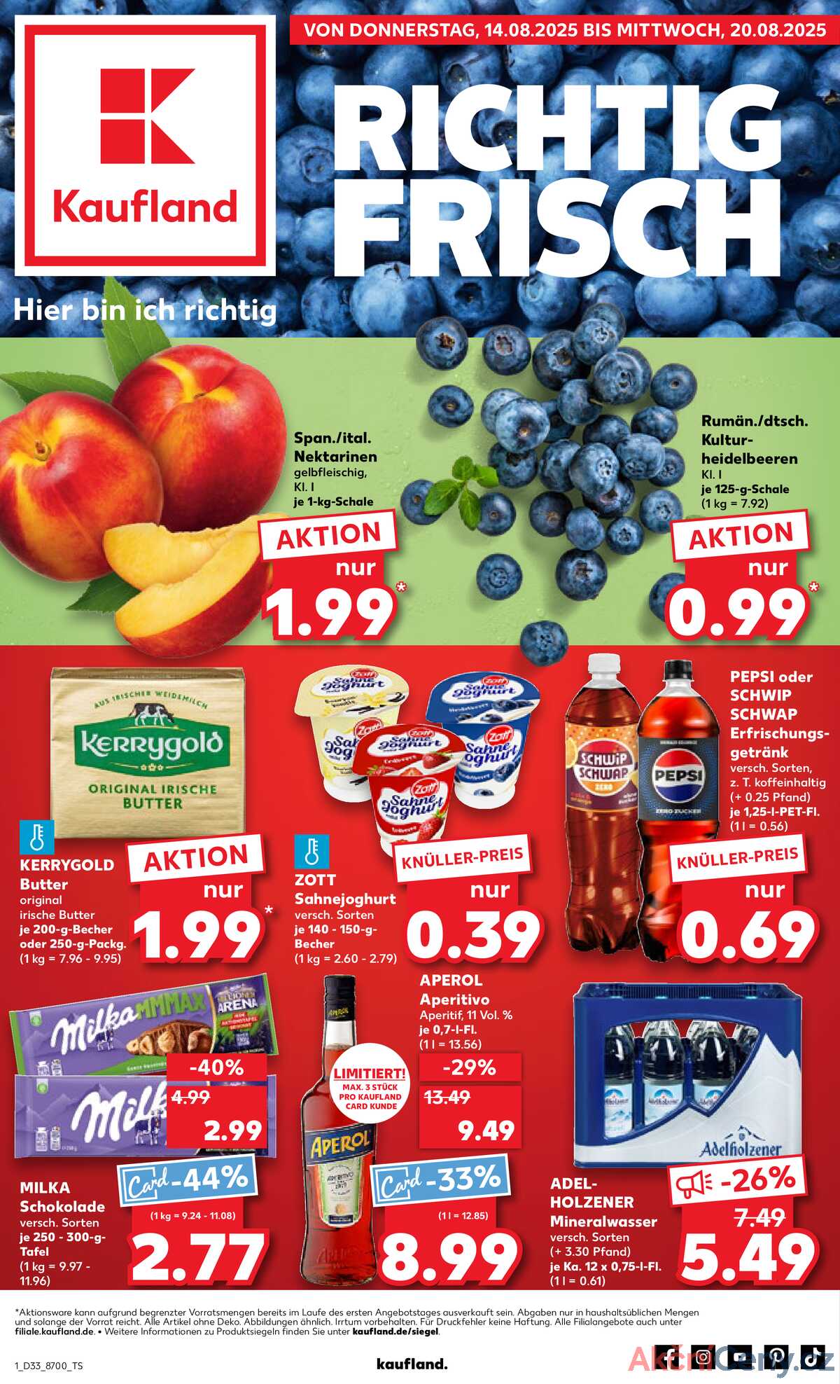 Leták Kaufland Německo 14.8.-20.8.2025 strana 1