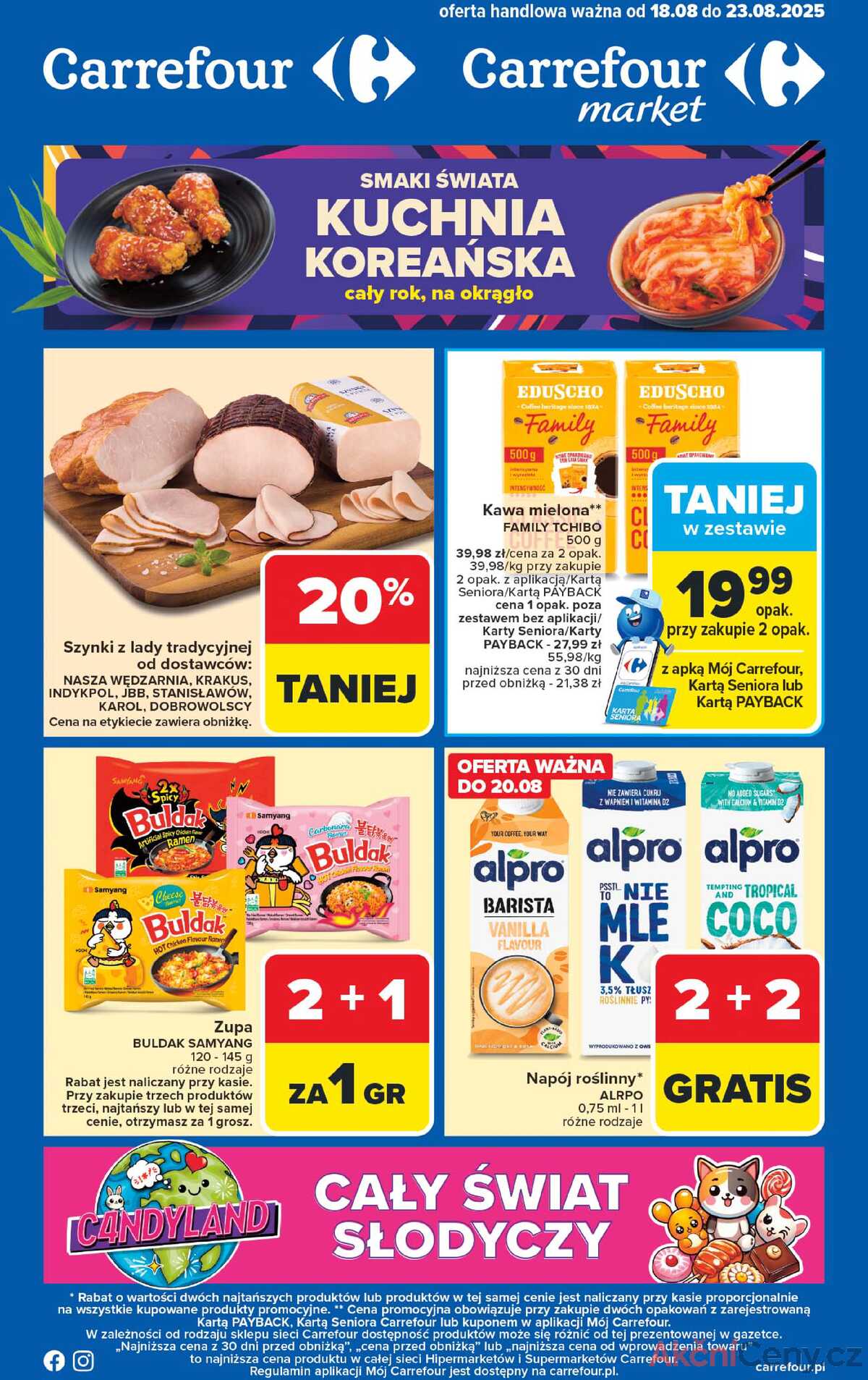 Leták Carrefour Polsko 18.8.-23.8.2025 - Trh od pondělí strana 1