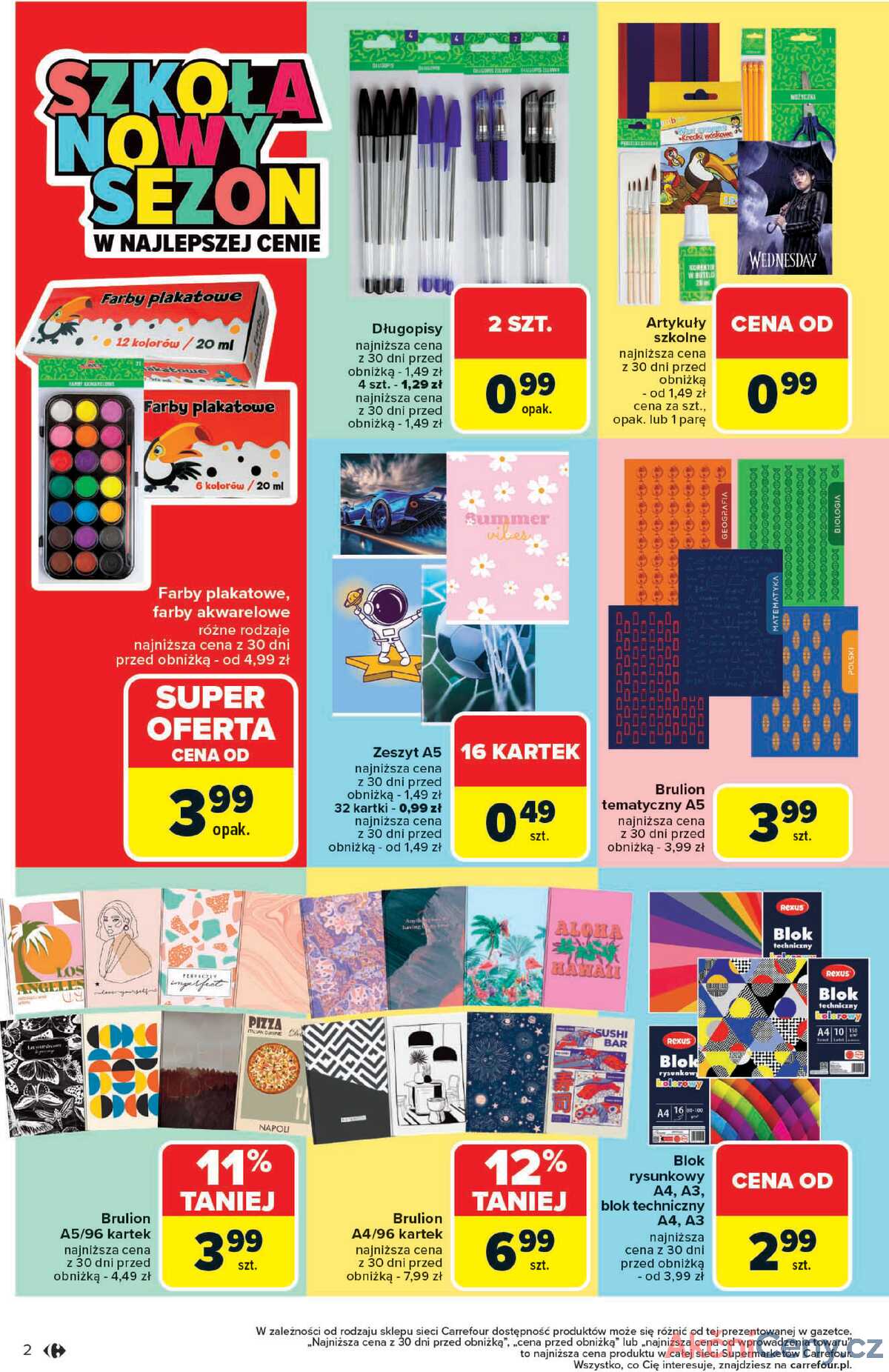 Leták Carrefour Polsko 18.8.-13.9.2025 - Nová sezóna školy Market School strana 2
